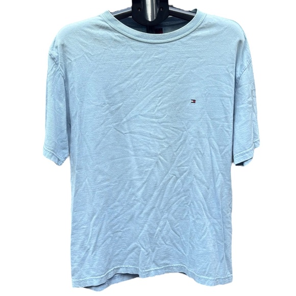 Vintage 2004 Mens Tommy Hilfiger T-Shirt, Sky Blue, Size M - Cotton,Y2K, Prep - Picture 1 of 5